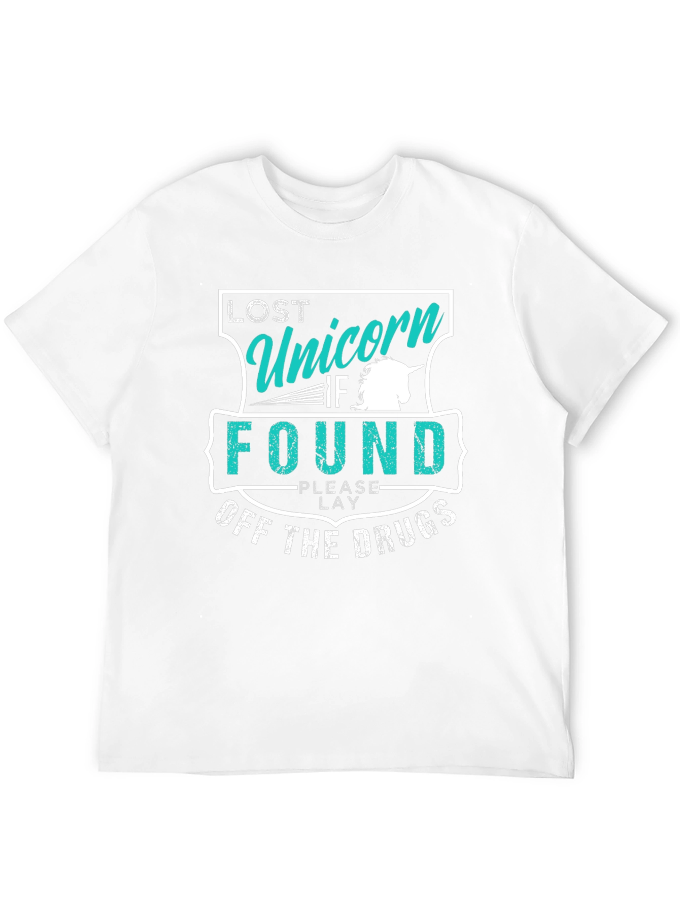 Black Lost Unicorn Humor T-Shirt view 12