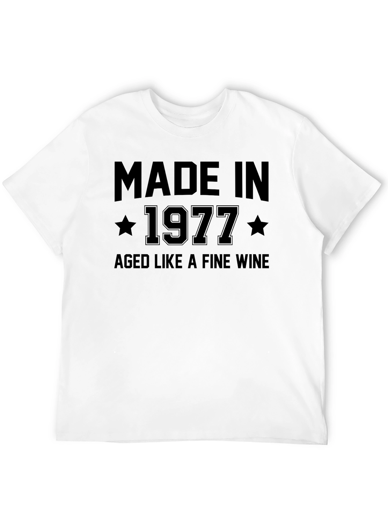 Black Made in 1977 Aged Like Fine Wine T-Shirt view 12