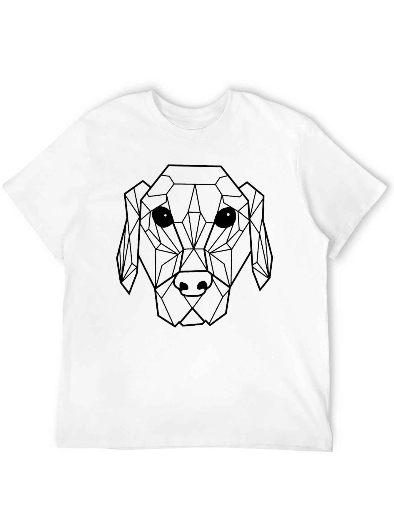 Black Geometric Dog Graphic T-Shirt - Modern & Stylish! view 12