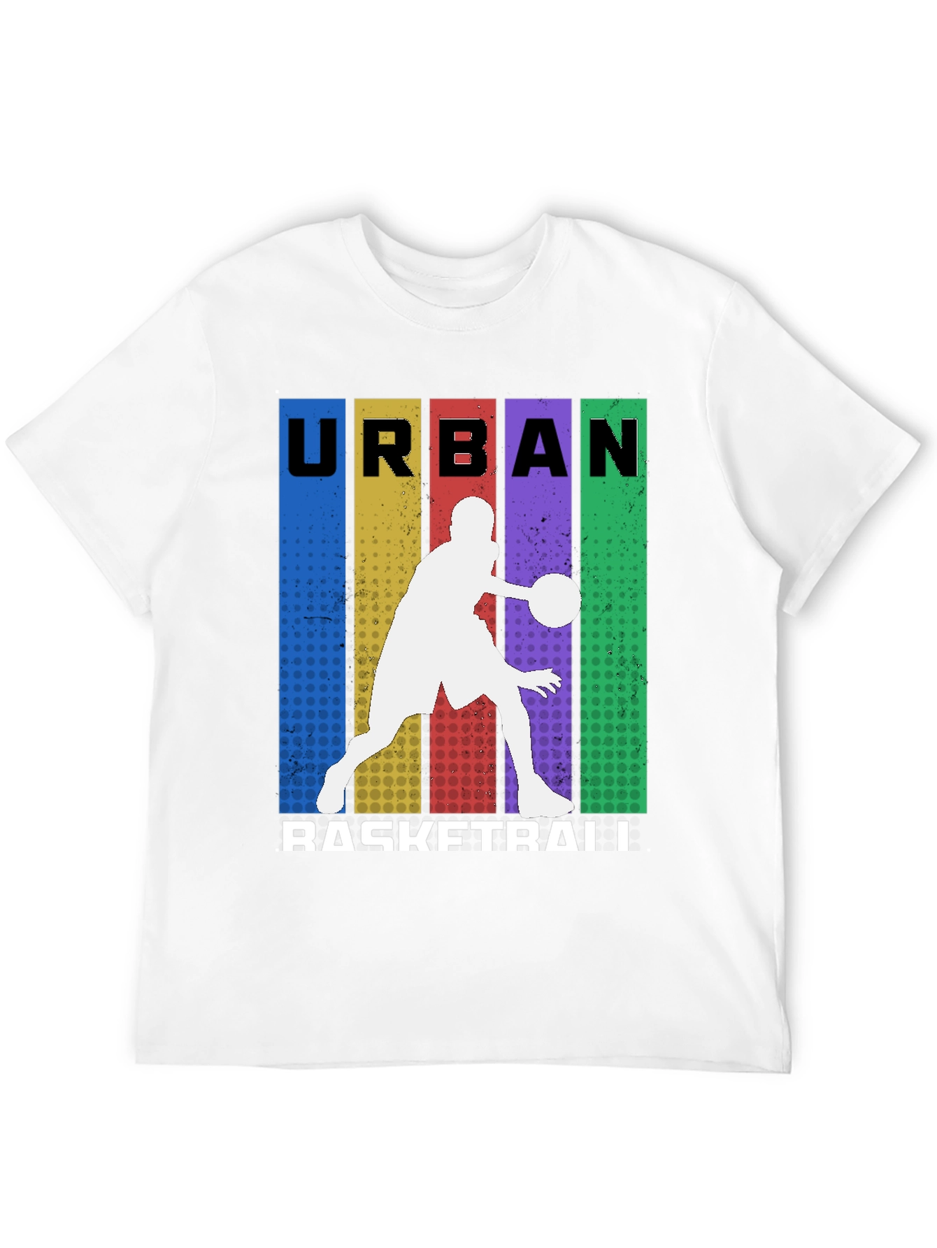 Black Urban Basketball Graphic Tee - Black view 12