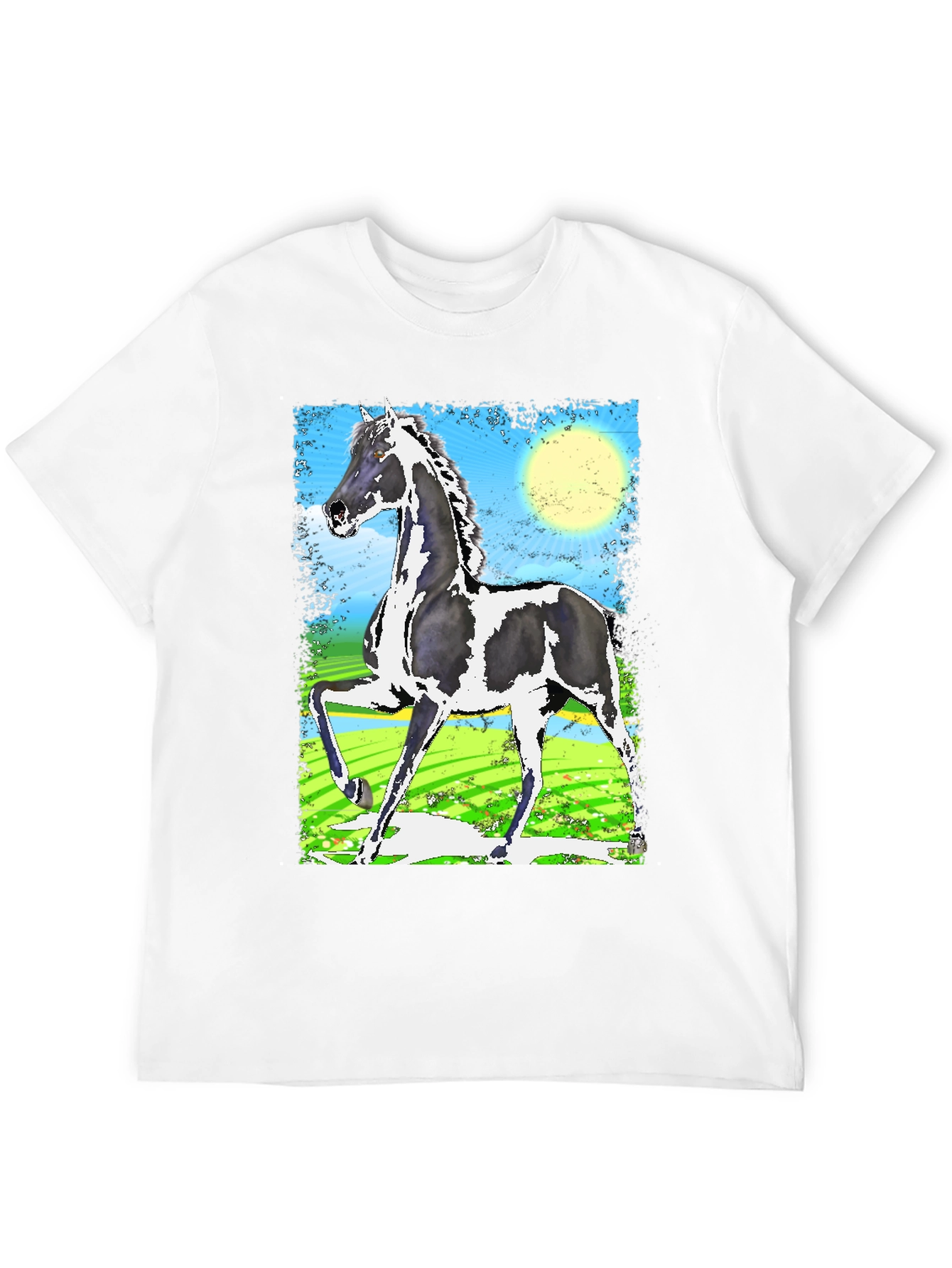 Black Black Graphic Tee - Horse Art Print view 12