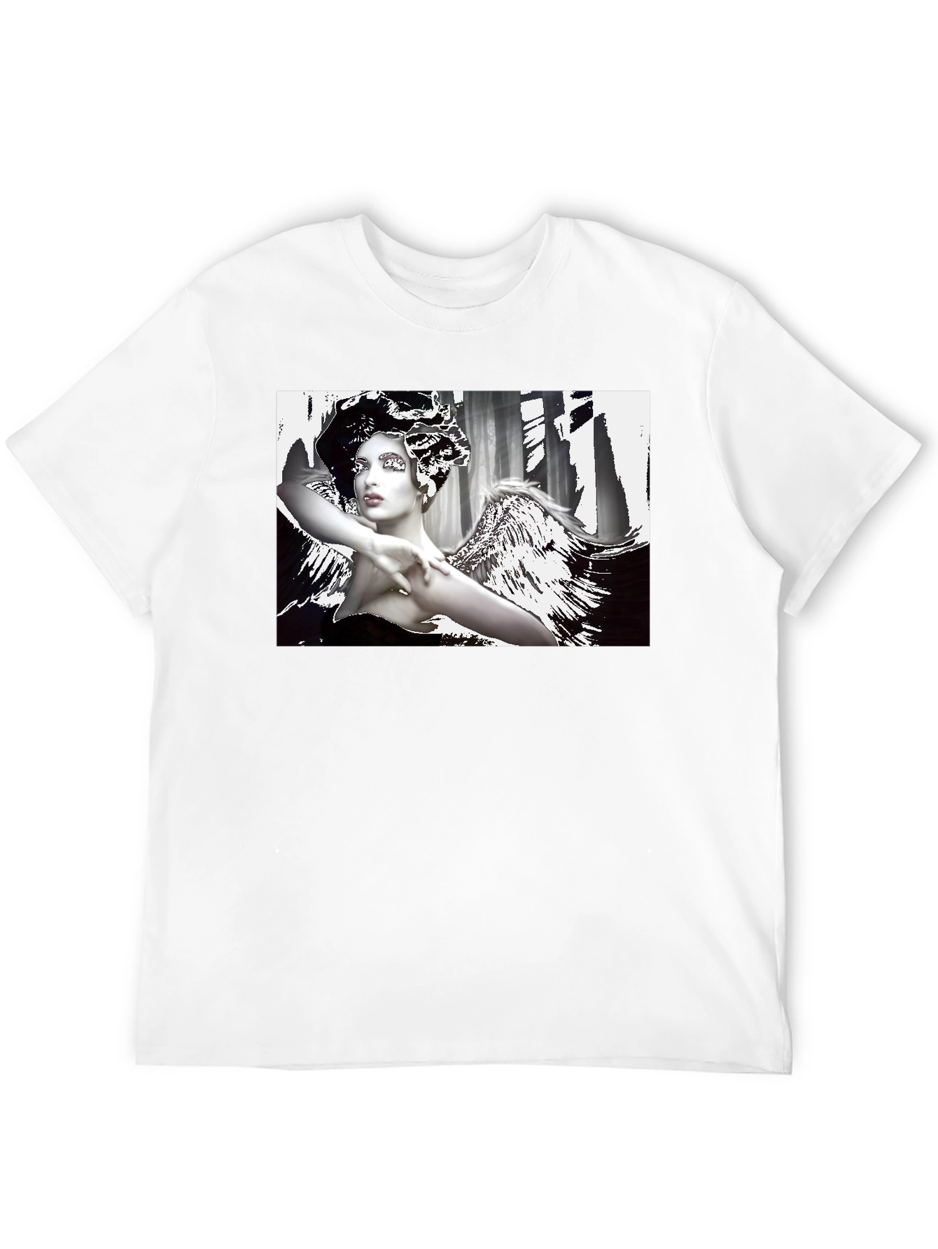 Black Angel Wings Graphic Black Tee - Stylish & Unique view 12