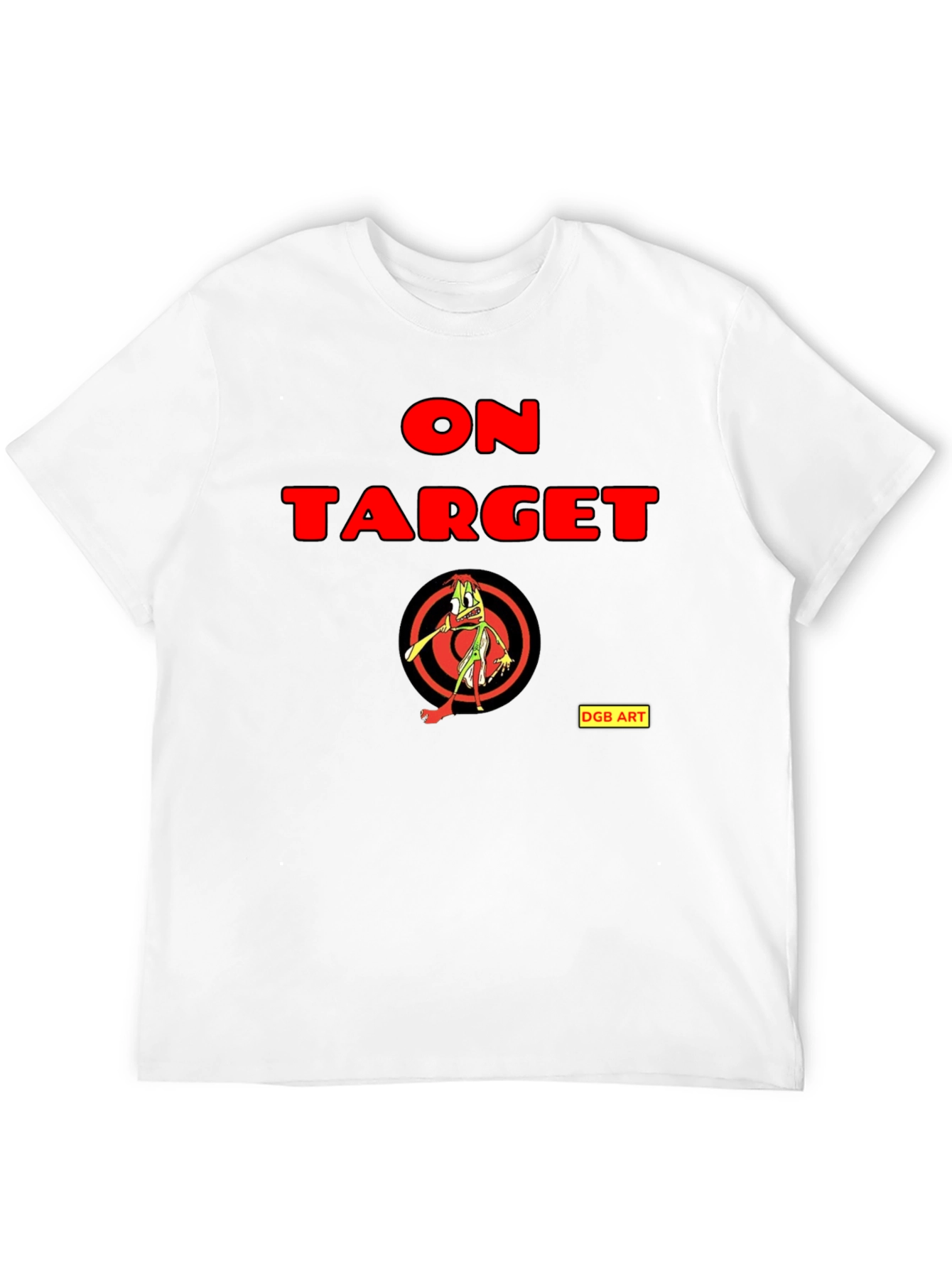 Black On Target Graphic Tee - Funny Cartoon Archer view 12