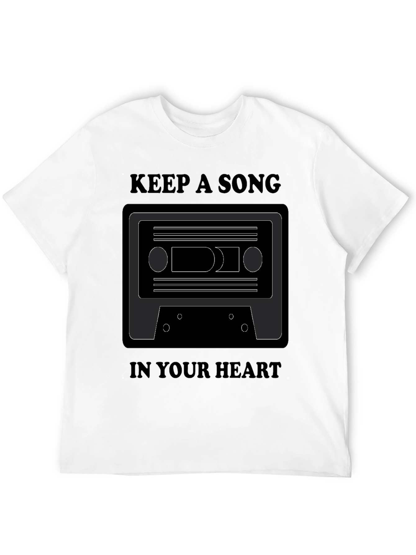 Black Retro Cassette Tape T-Shirt view 12