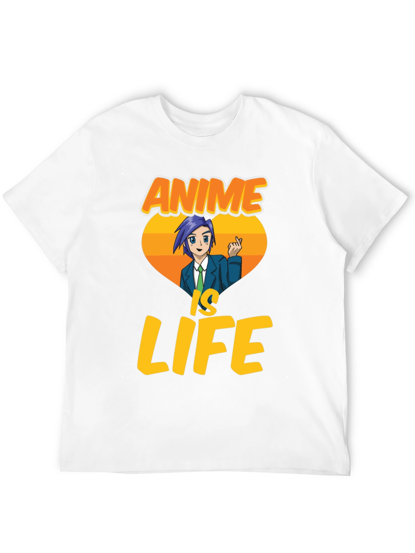 Black Anime Is Life Graphic T-Shirt - Black view 12