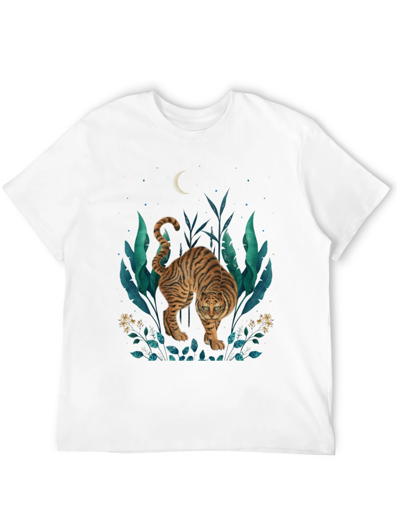Black Tiger Graphic Print T-Shirt - Jungle Moon Design view 12