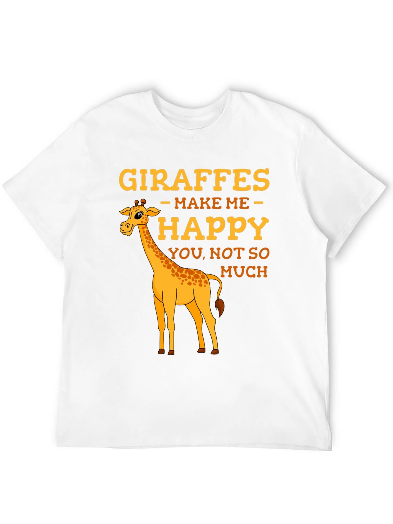 Black Giraffe T-Shirt: Makes Me Happy Graphic Tee view 12