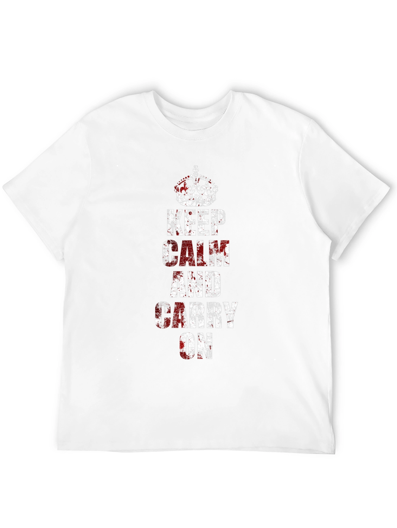 Black Keep Calm Novelty Graphic T-Shirt view 12