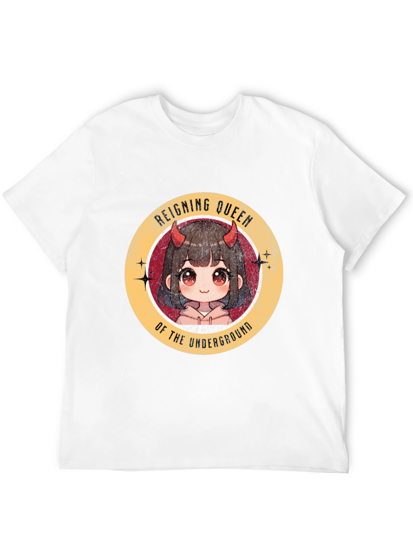 Black Reigning Queen Underground Anime T-Shirt view 12