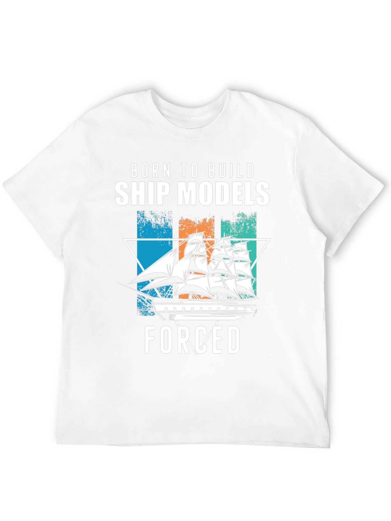 Black Born to Build Ship Models T-Shirt view 12