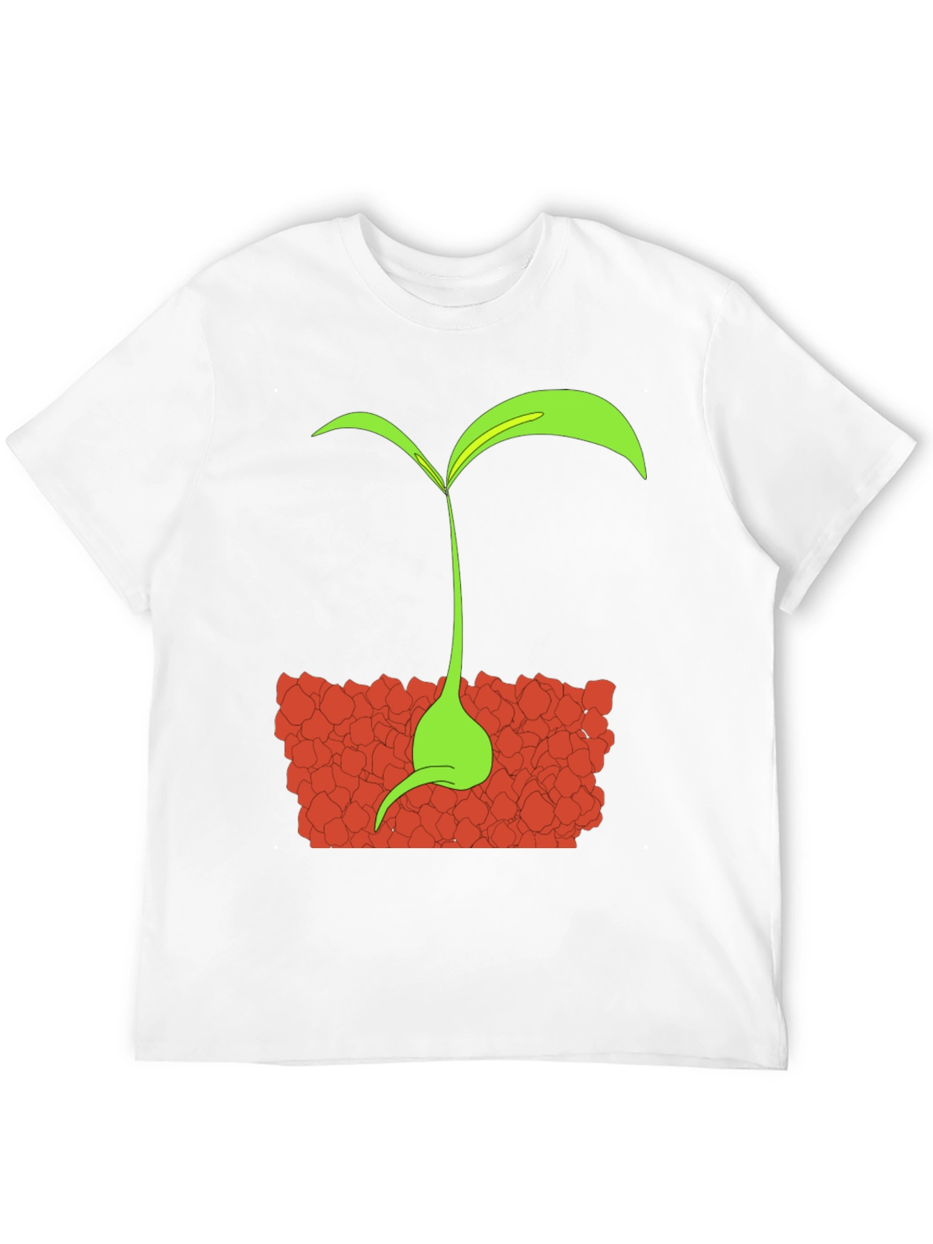 Black Sprout Graphic Tee - Black Cotton T-Shirt view 12