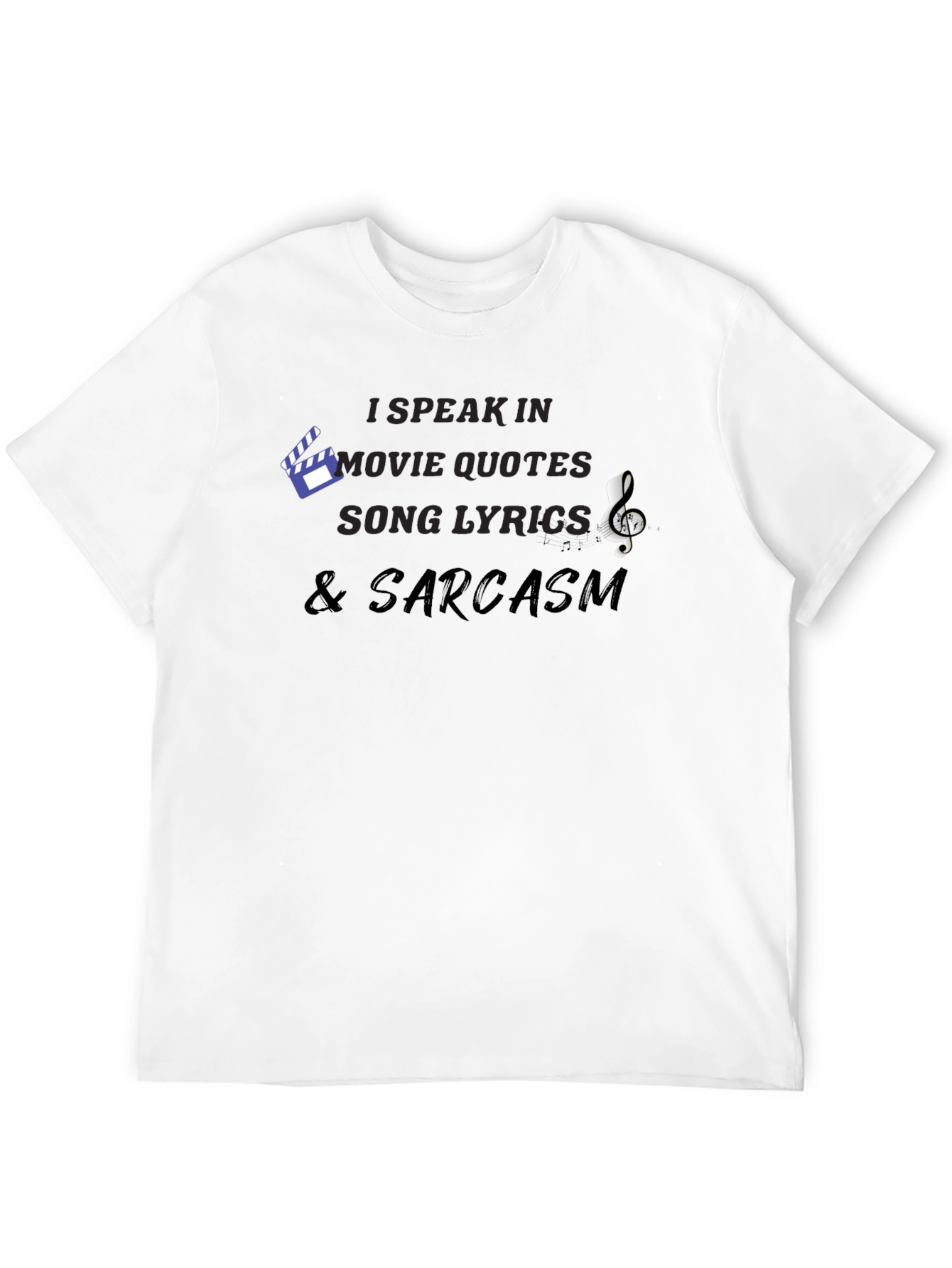 Black Movie Quotes, Lyrics & Sarcasm Black Graphic Tee view 12