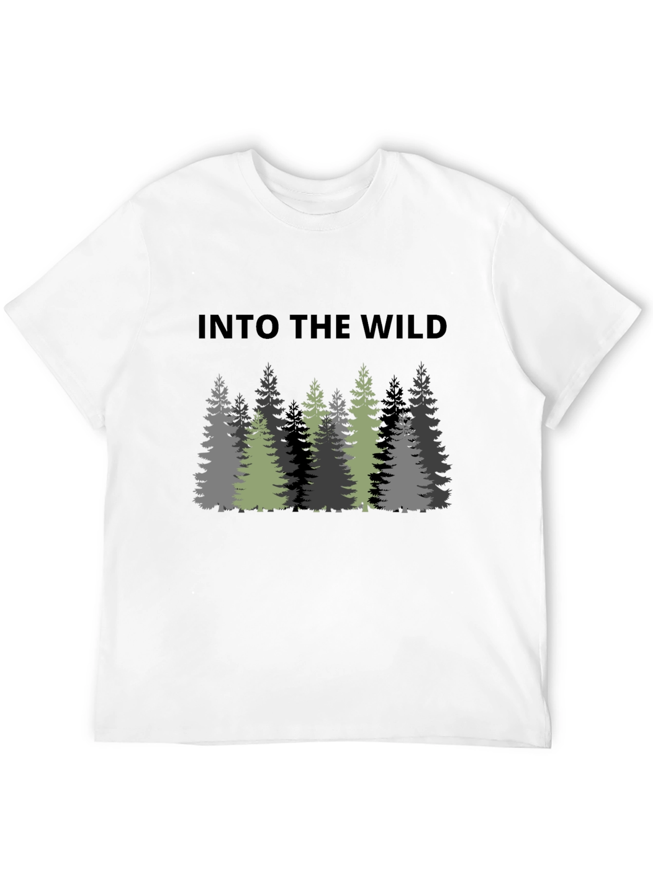 Black Into The Wild Graphic Print Black T-Shirt view 12