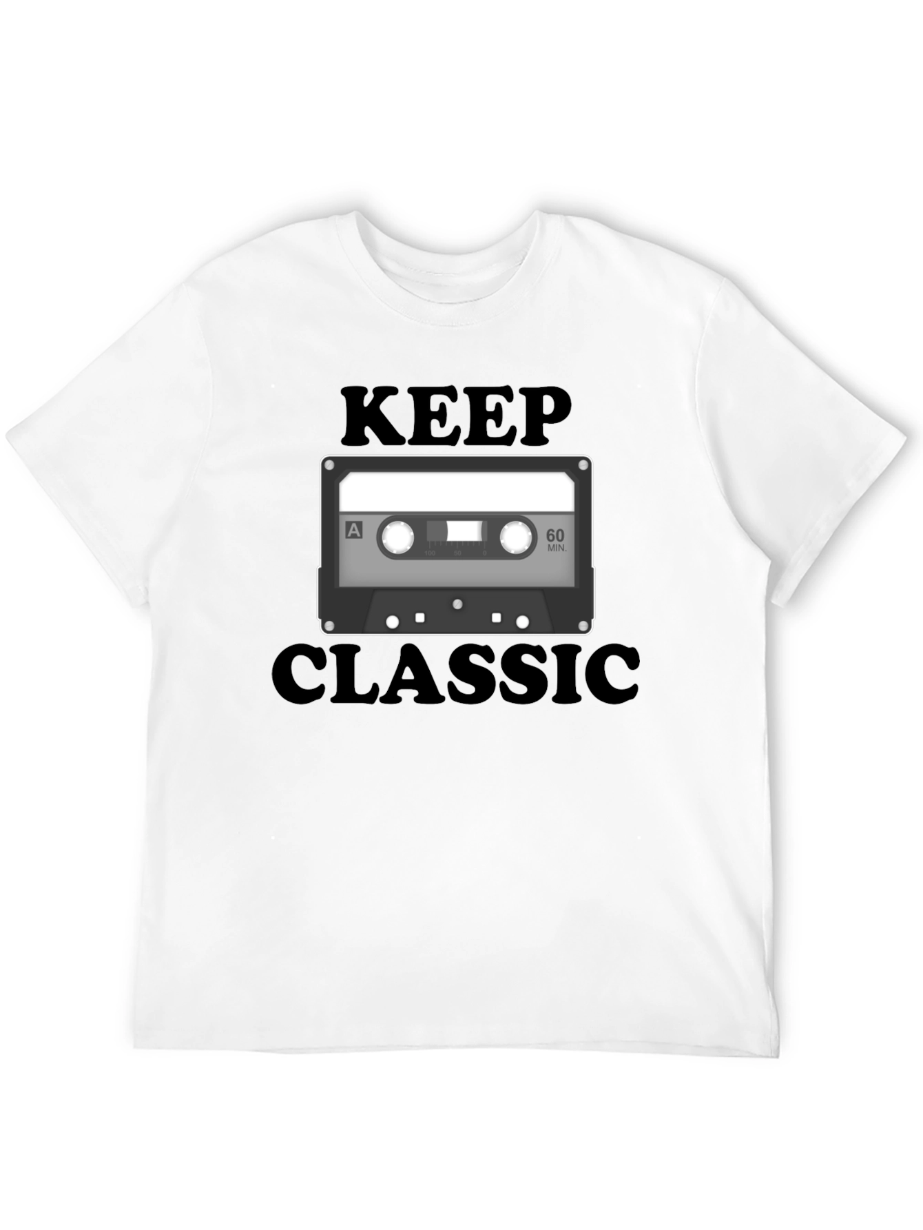 Black Keep Classic Retro Cassette Tape T-Shirt view 12