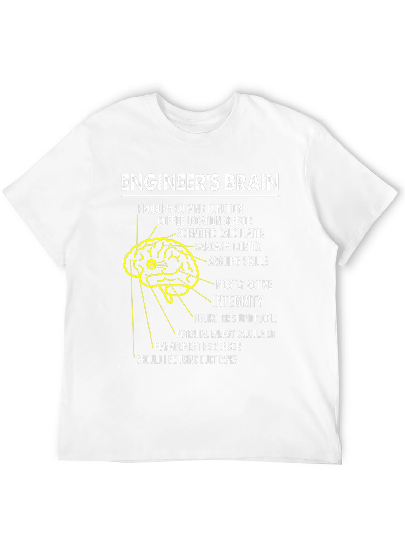 Black Engineer's Brain T-Shirt: Problem Solving Humor view 12