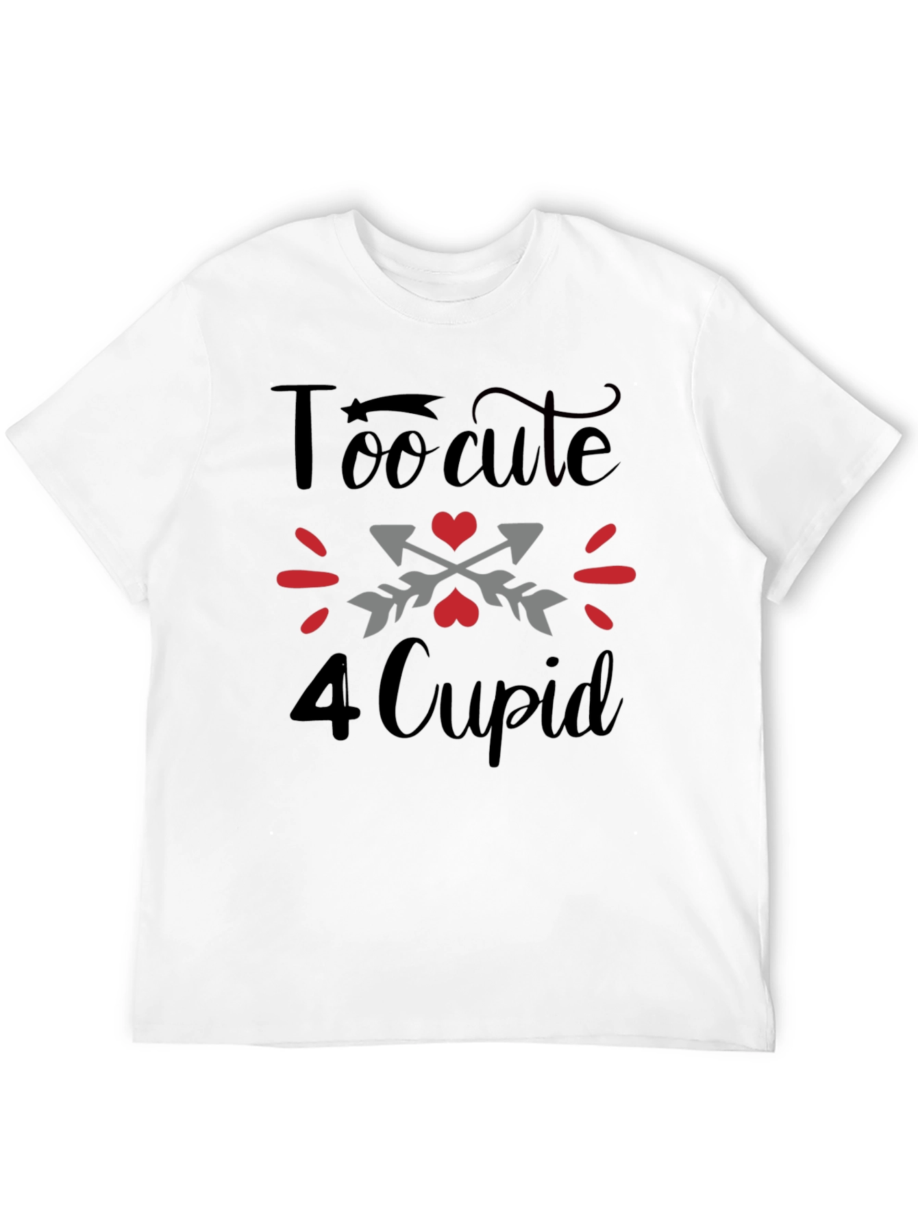 Black Too Cute 4 Cupid Black T-Shirt view 12