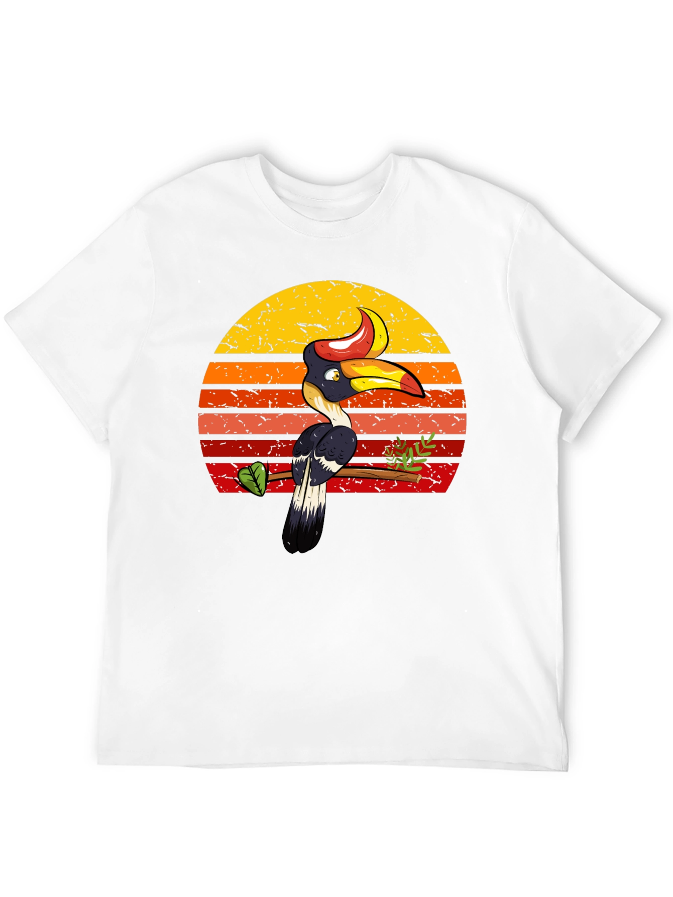 Black Tropical Toucan Sunset Graphic Tee - Unique Design view 12