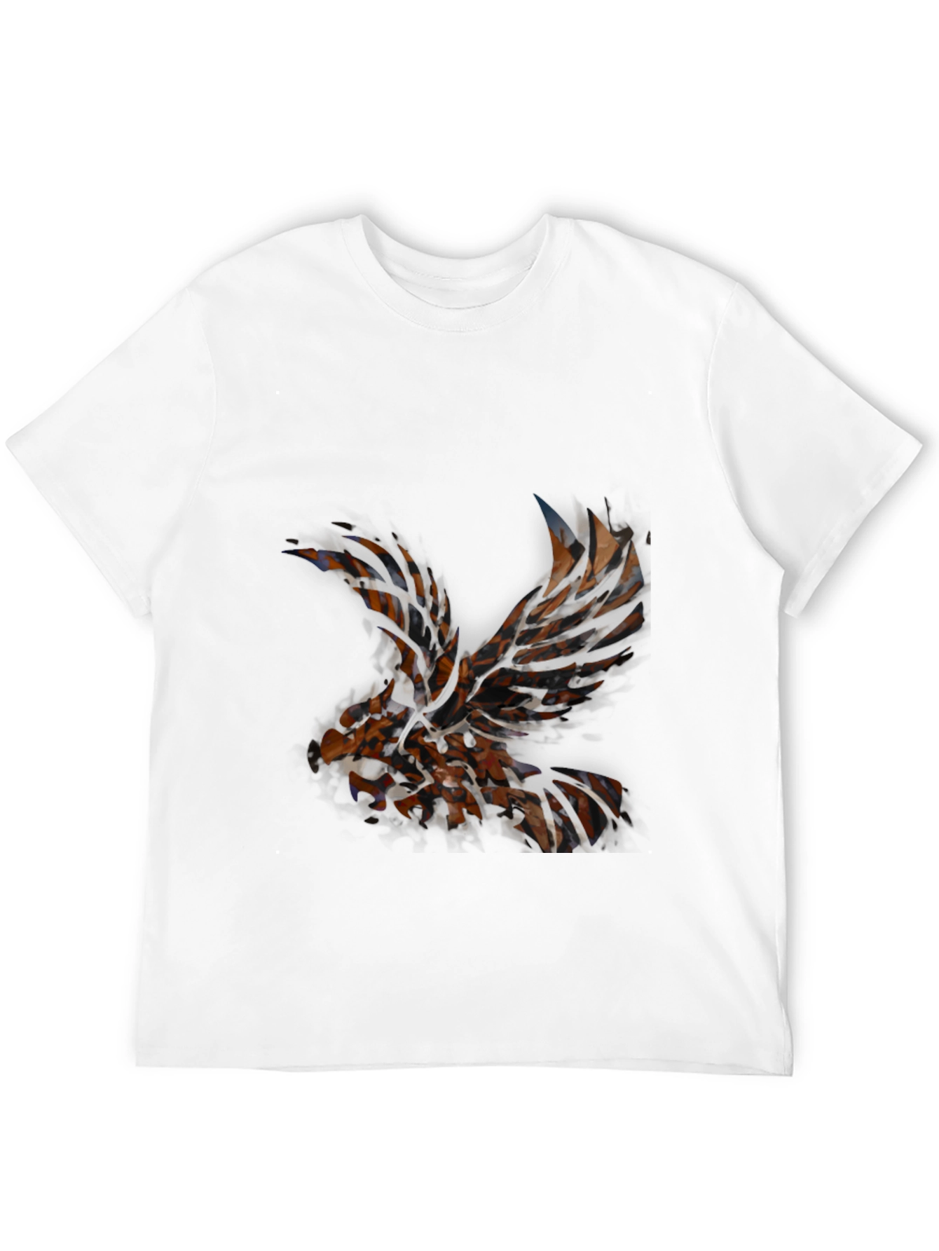 Black Abstract Eagle Graphic Tee view 12