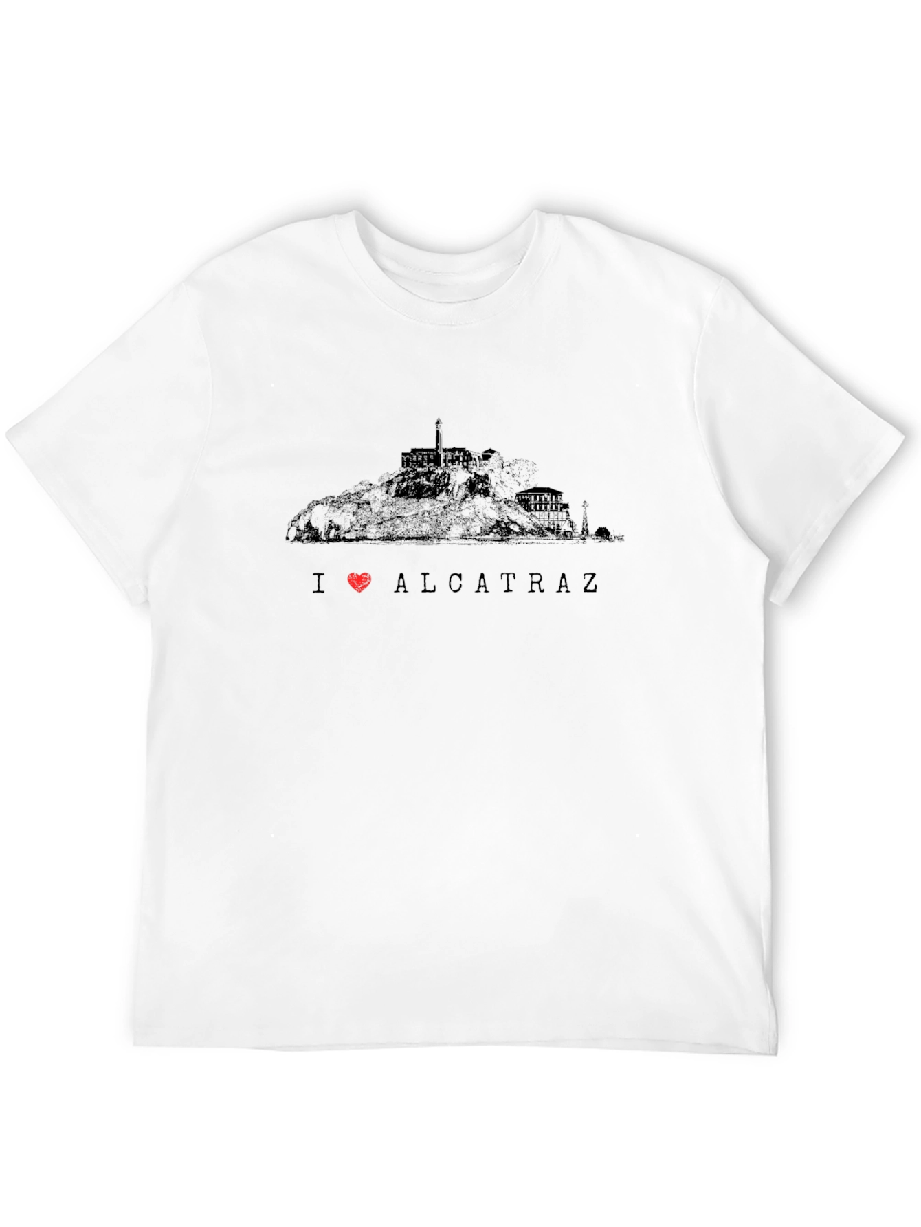 Black I Love Alcatraz Black T-Shirt view 12