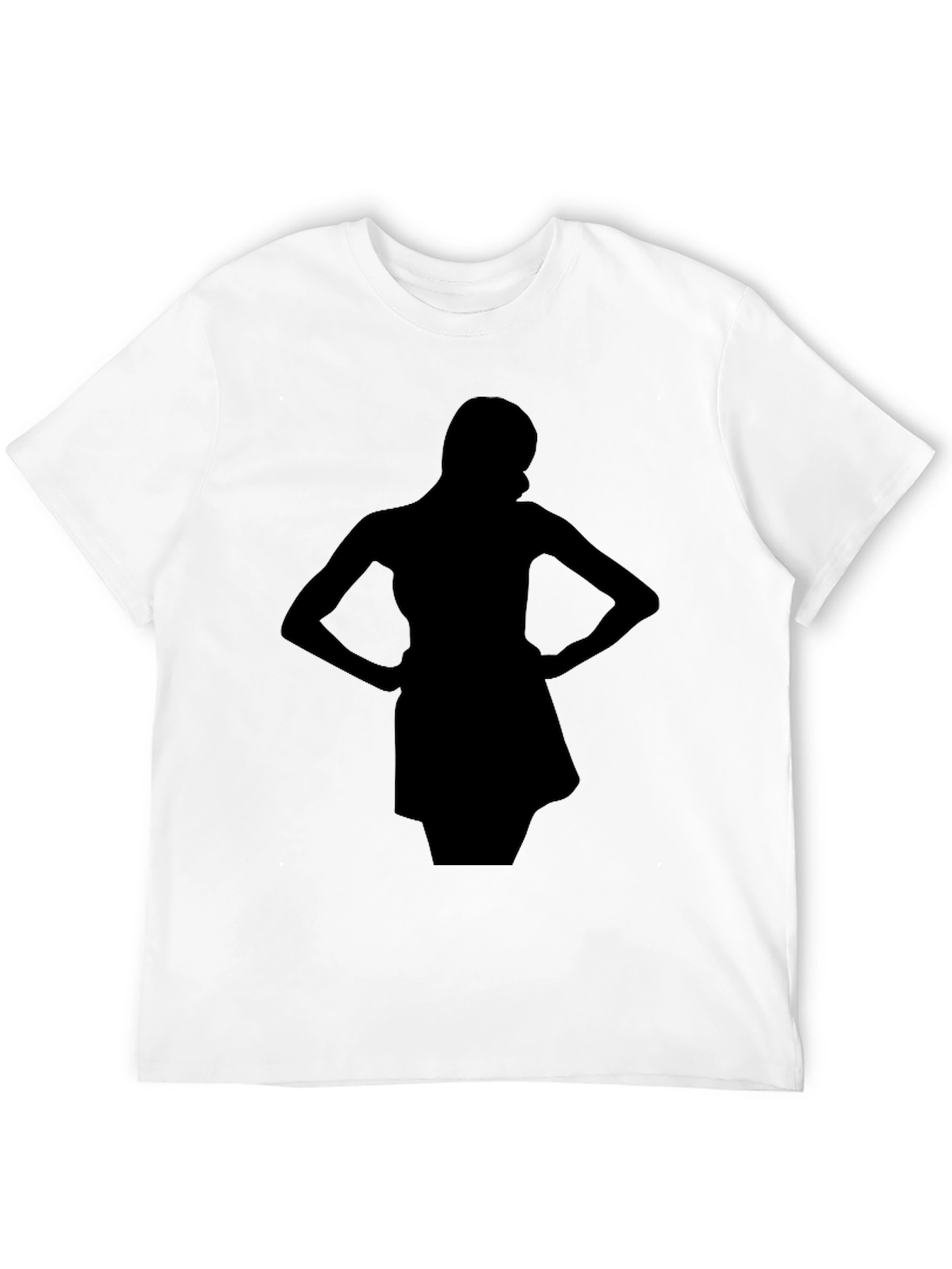 Silhouette Woman's Tee - Sleek Black T-Shirt - 12
