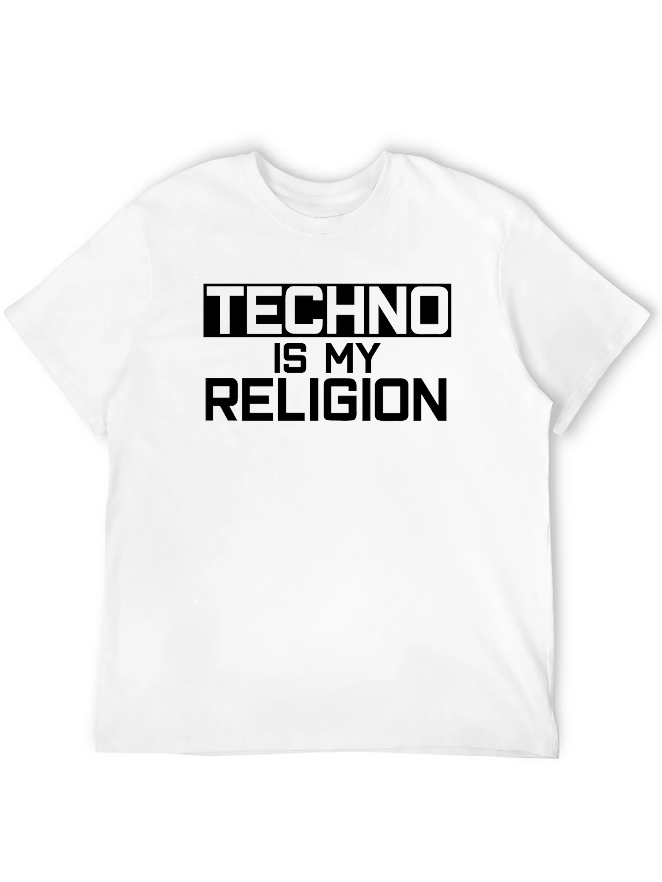 Black Techno Is My Religion Graphic Tee view 12