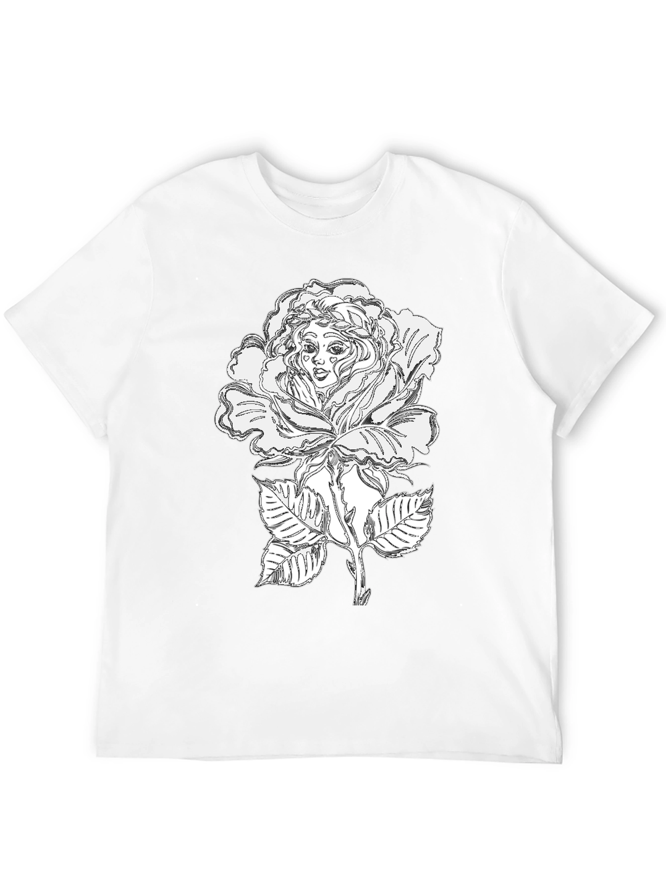Black Black Rose Woman Tee - Unique Graphic T-Shirt view 12