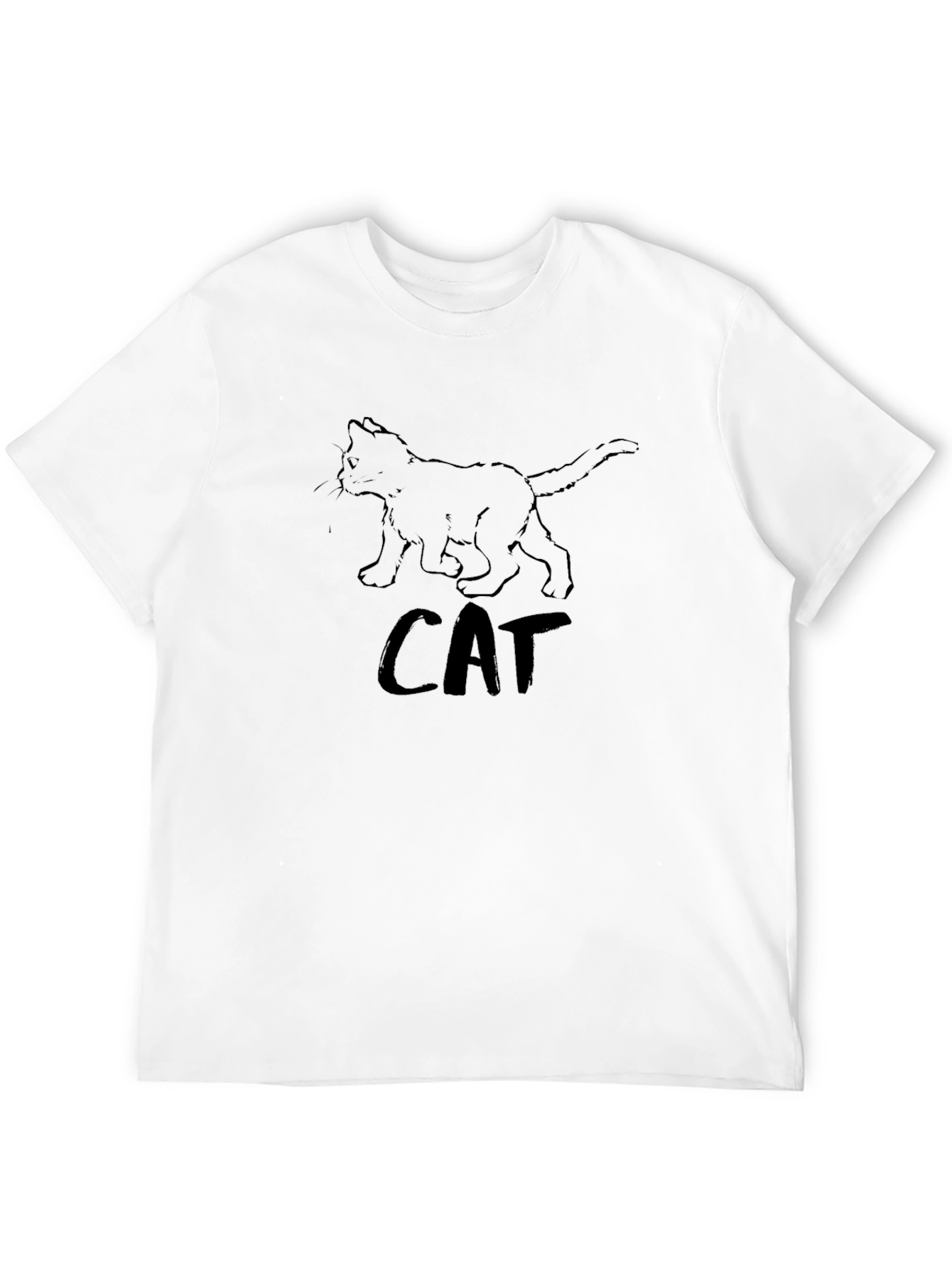 Black Cool Cat T-Shirt - Casual Style view 12