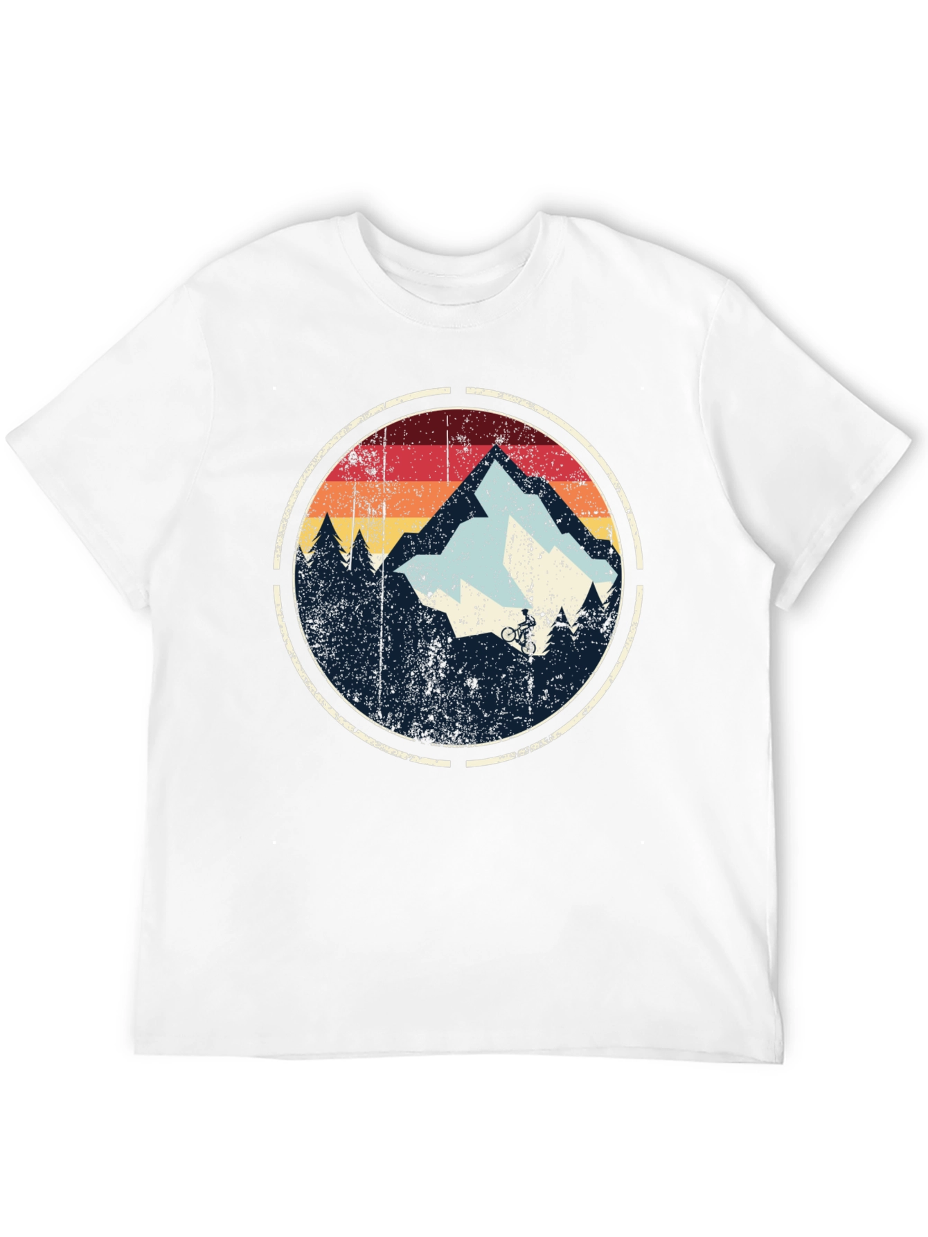 Black Mountain Biking Retro Graphic T-Shirt view 12