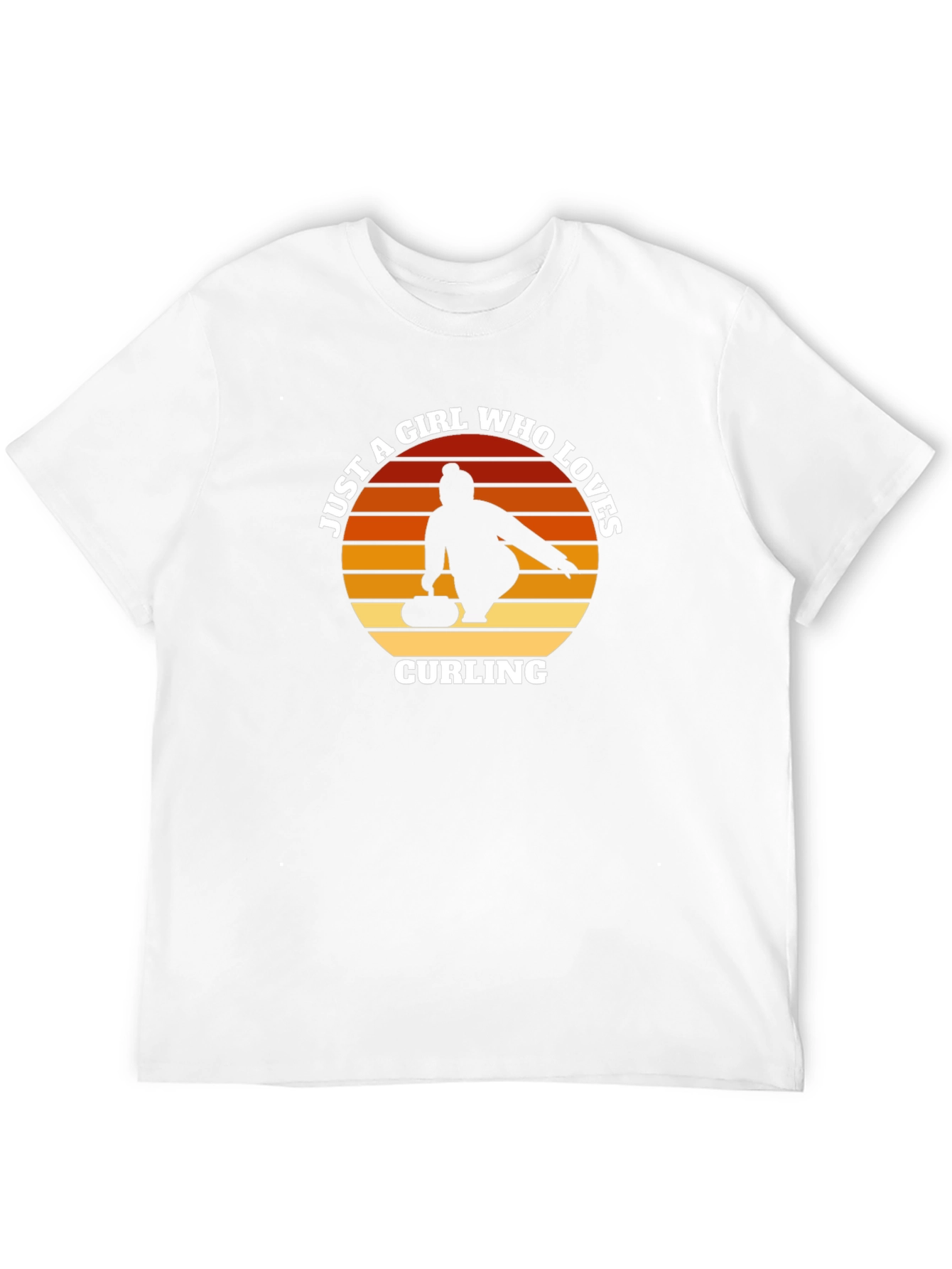 Black Curling Girl T-Shirt - Just A Girl Who Loves Curling Tee view 12