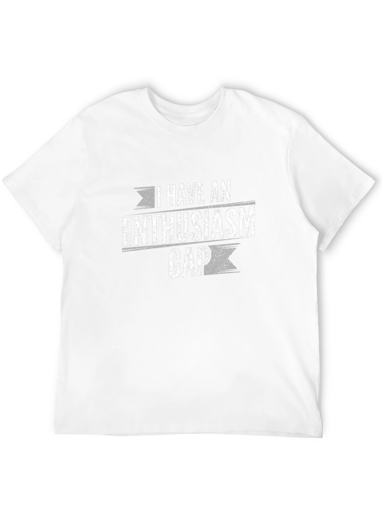 Black Enthusiasm Gap Funny Graphic T-Shirt view 12