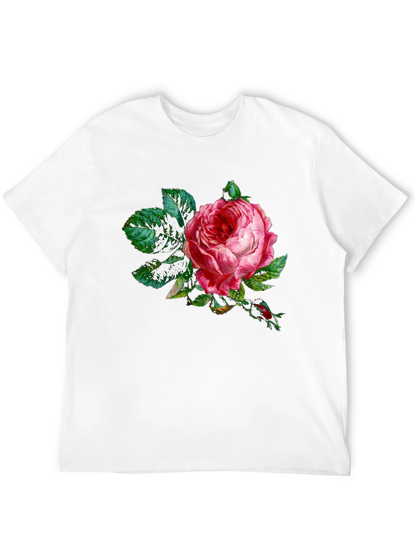 Black Rose Graphic Tee - Black Cotton T-Shirt view 12