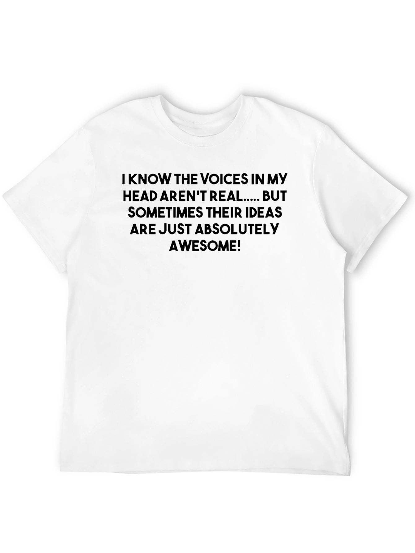 Black Voices In My Head Black Graphic T-Shirt view 12