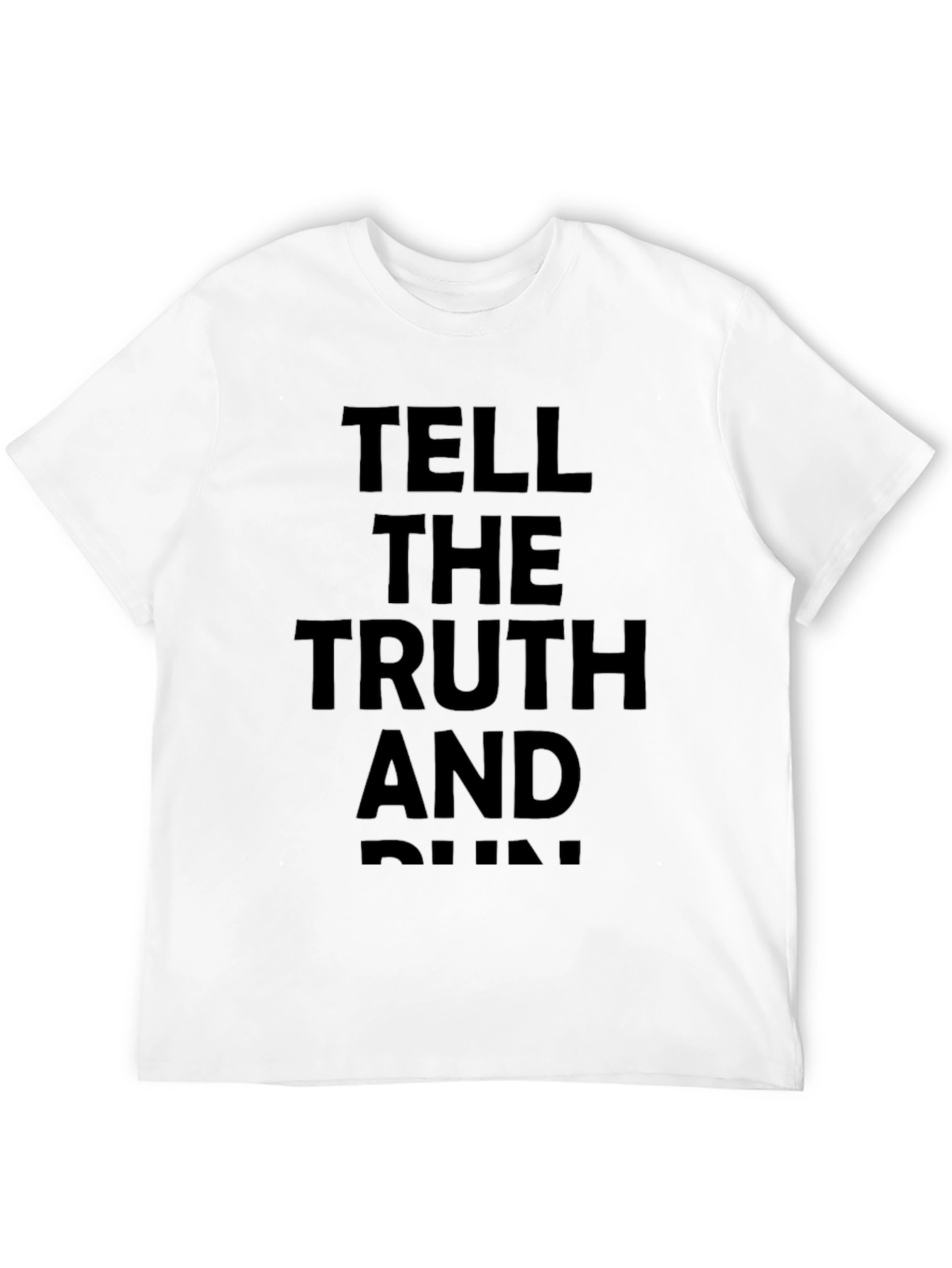 Black Tell the Truth and Run Graphic Tee - Black view 12