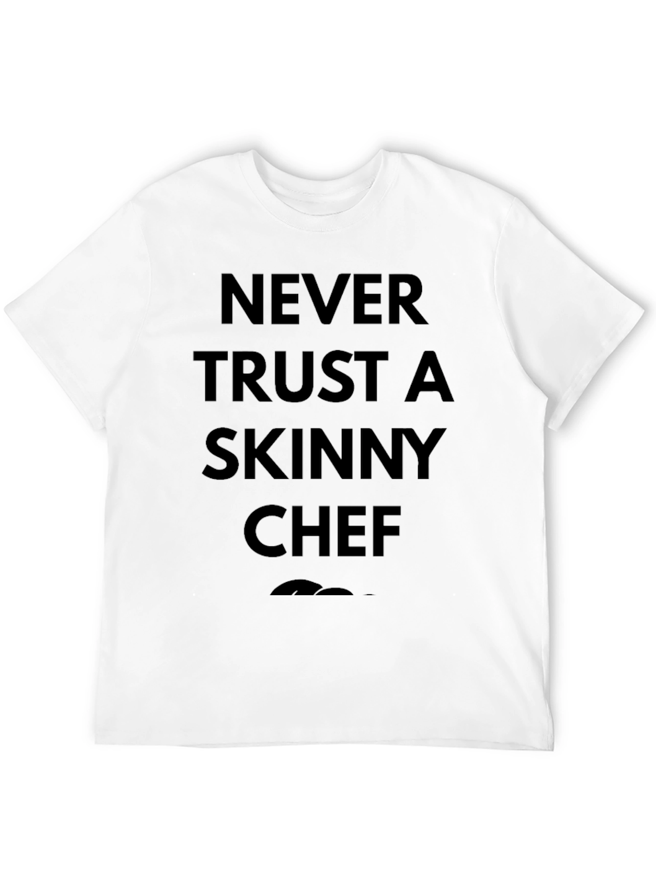 Black Never Trust a Skinny Chef Graphic Tee - Black Cotton Blend view 12
