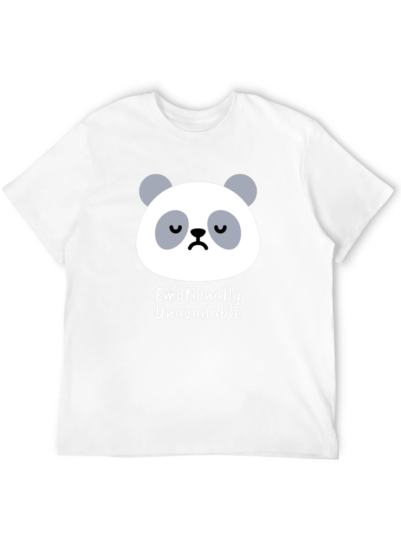 Black Emotionally Unavailable Panda Graphic Tee - Black view 12