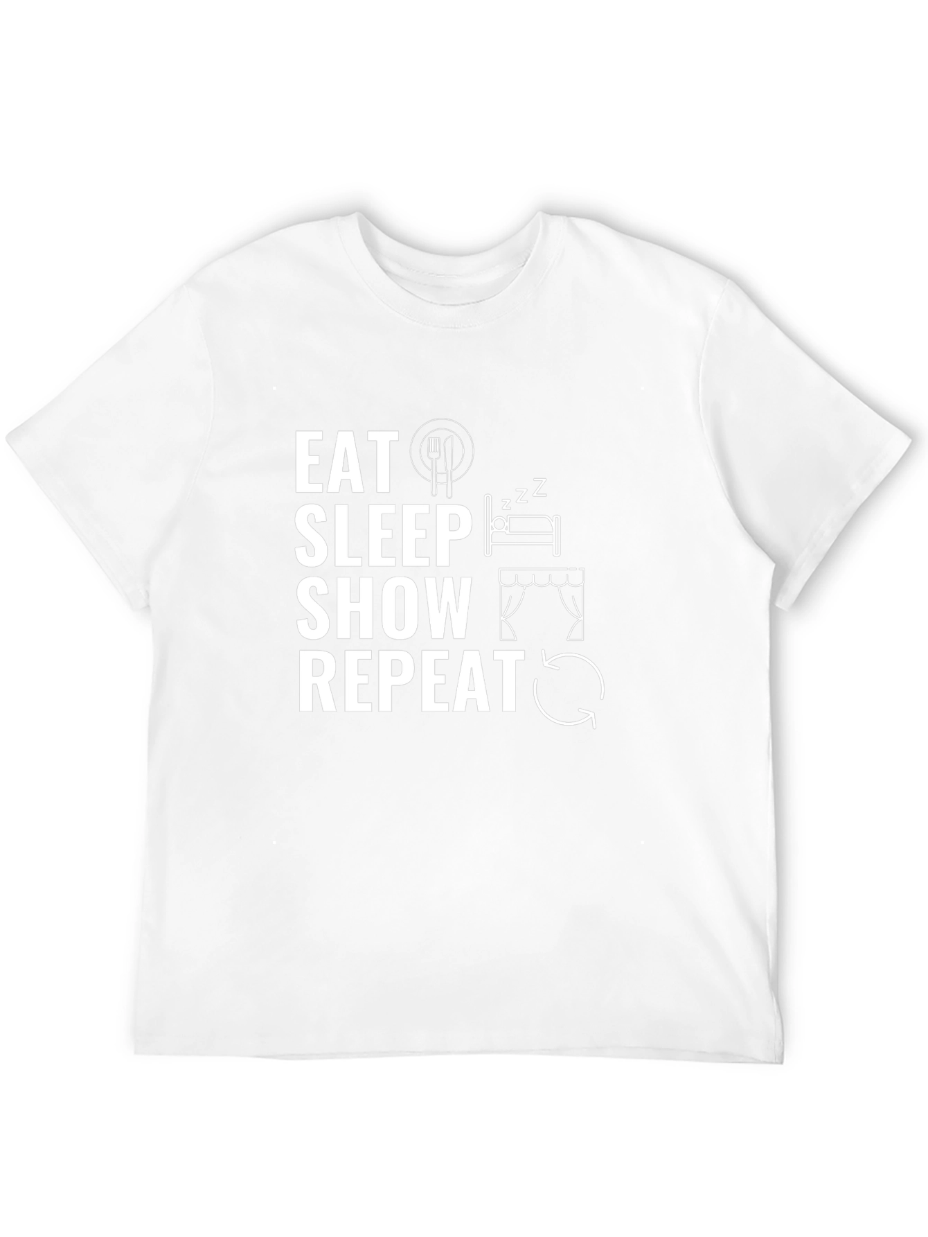 Black Eat Sleep Show Repeat Graphic Tee view 12
