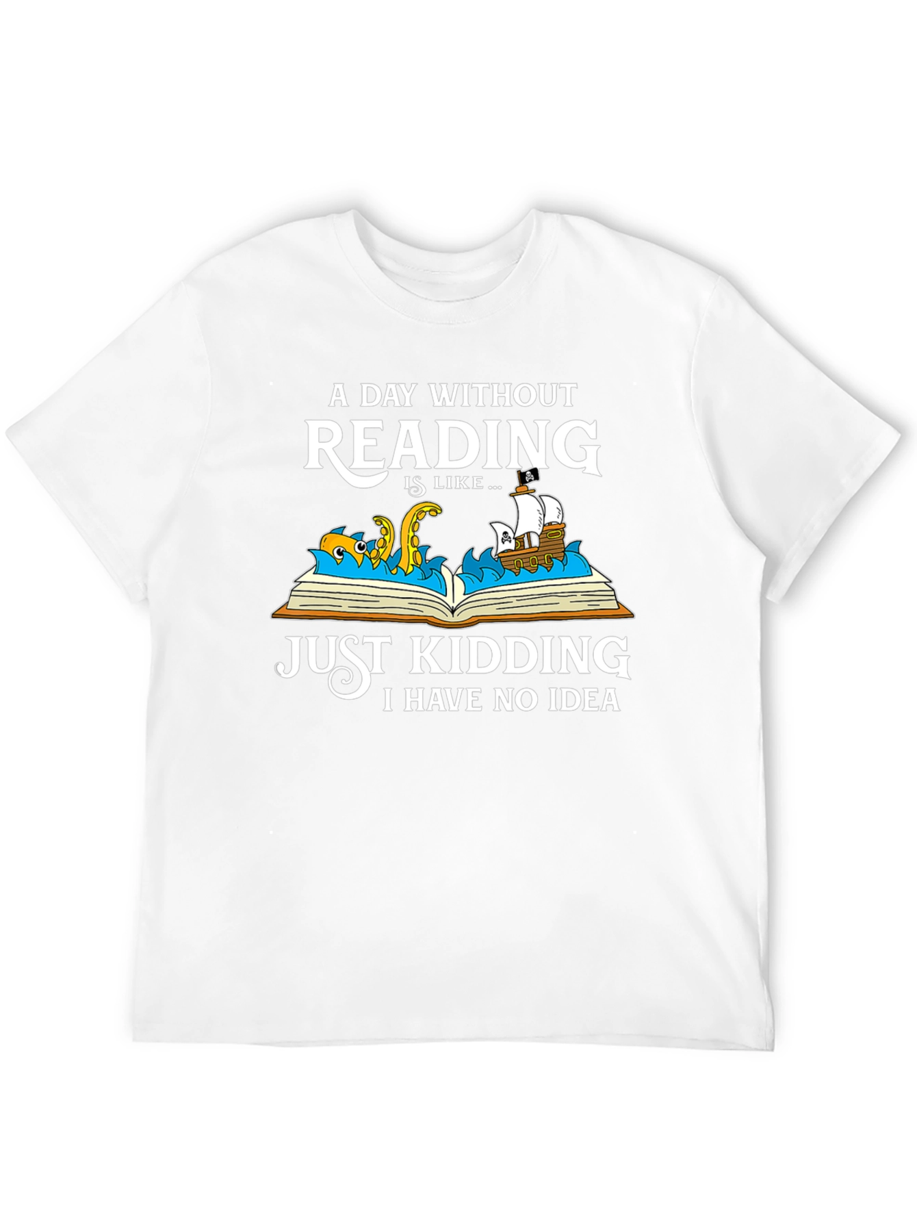 Black Reading Kraken Graphic Tee view 12