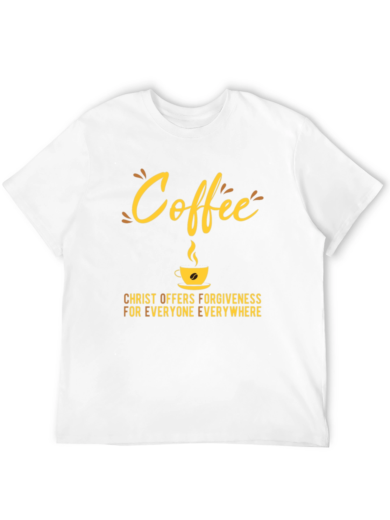 Black Coffee Christ Offers Forgiveness T-Shirt view 12