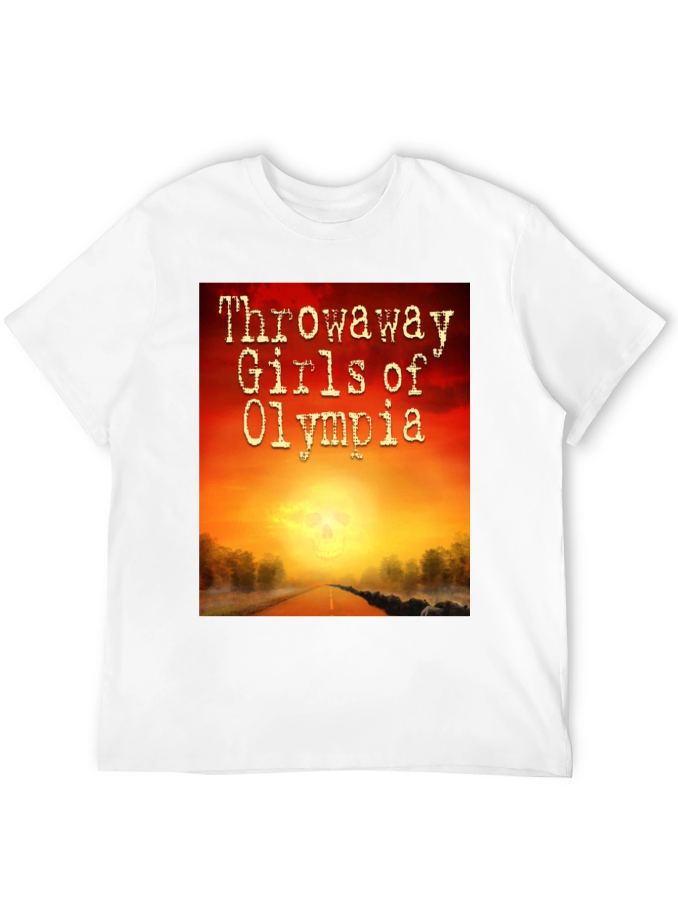 Black Throwaway Girls of Olympia T-Shirt view 12