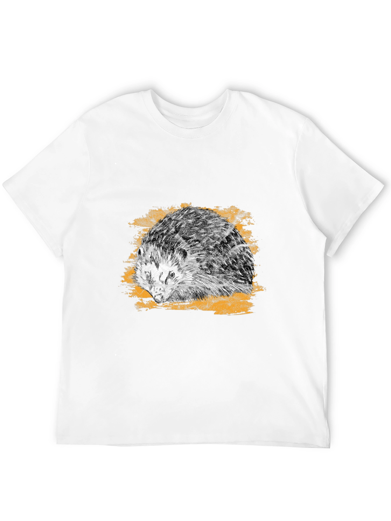 Black Hedgehog Graphic Tee - Cool Animal Print Shirt view 12
