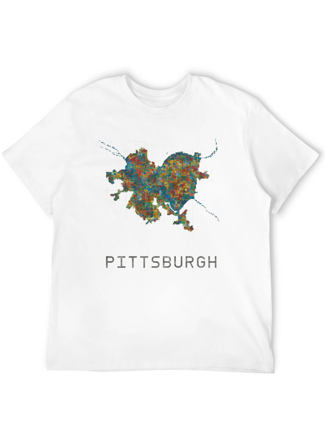 Black Pittsburgh City Map Graphic Tee - Black view 12