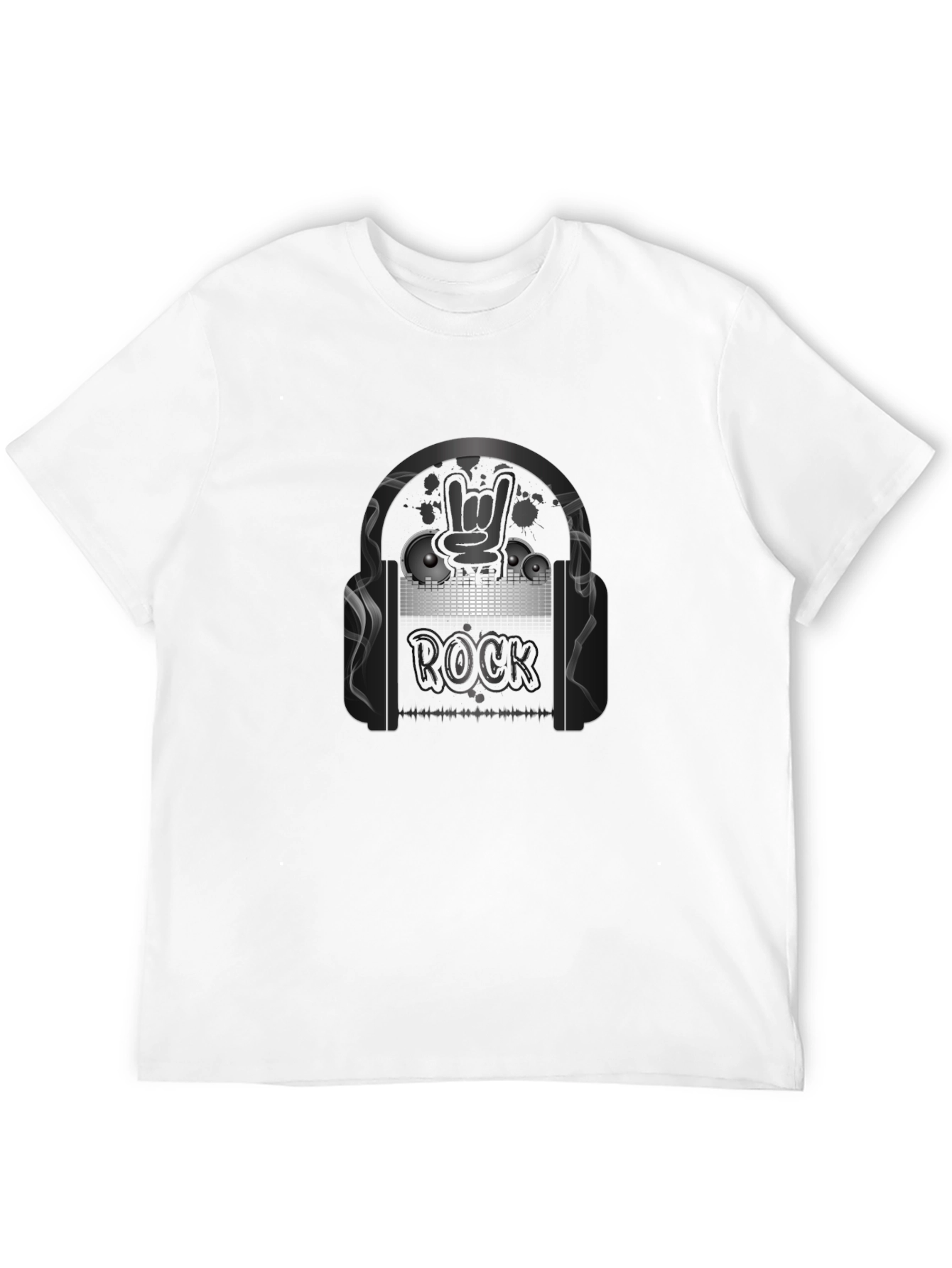 Black Rock Music Graphic Print Black T-Shirt view 12
