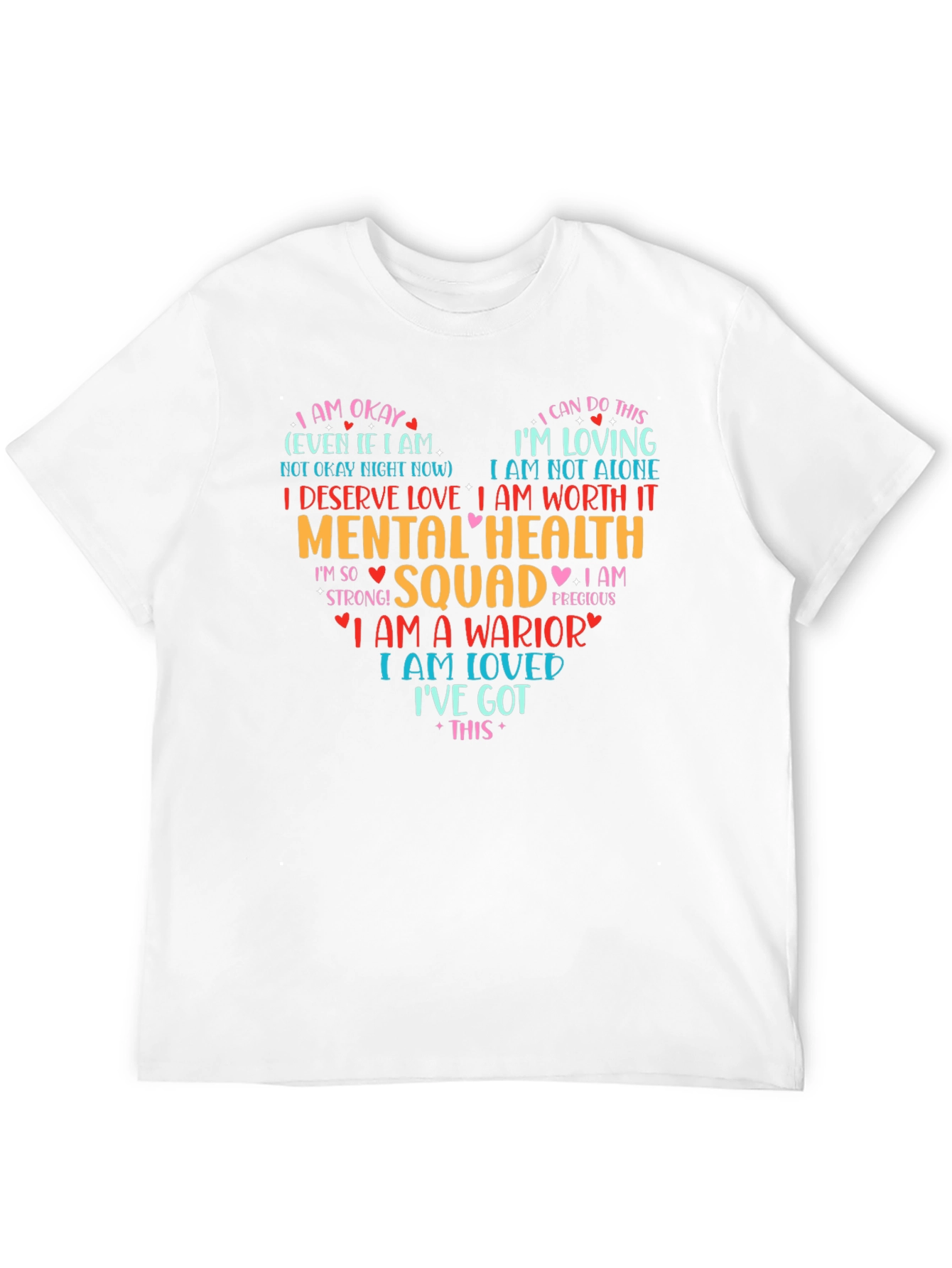 Black Mental Health Squad Heart T-Shirt view 12