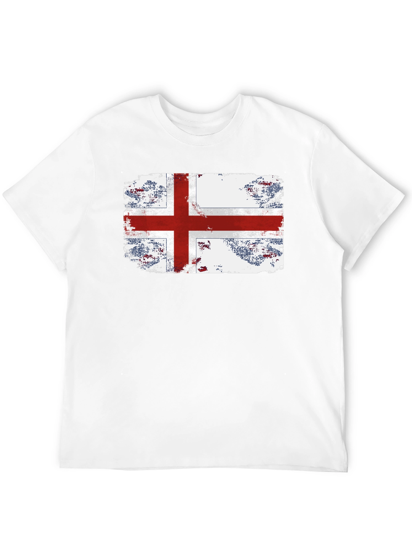 Black England Flag Grunge Graphic T-Shirt view 12