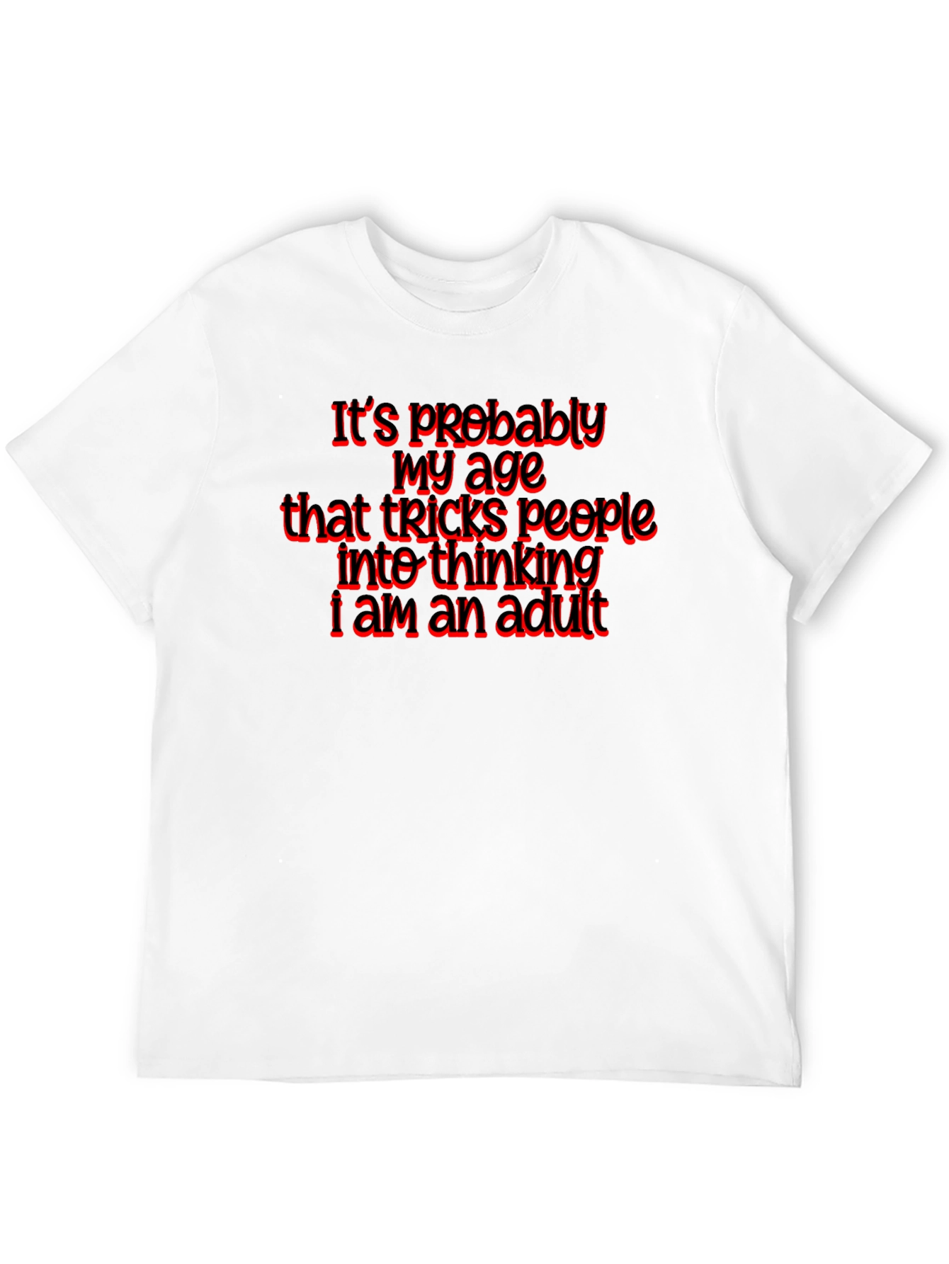 Black Funny Age Adulting T-Shirt, Black view 12