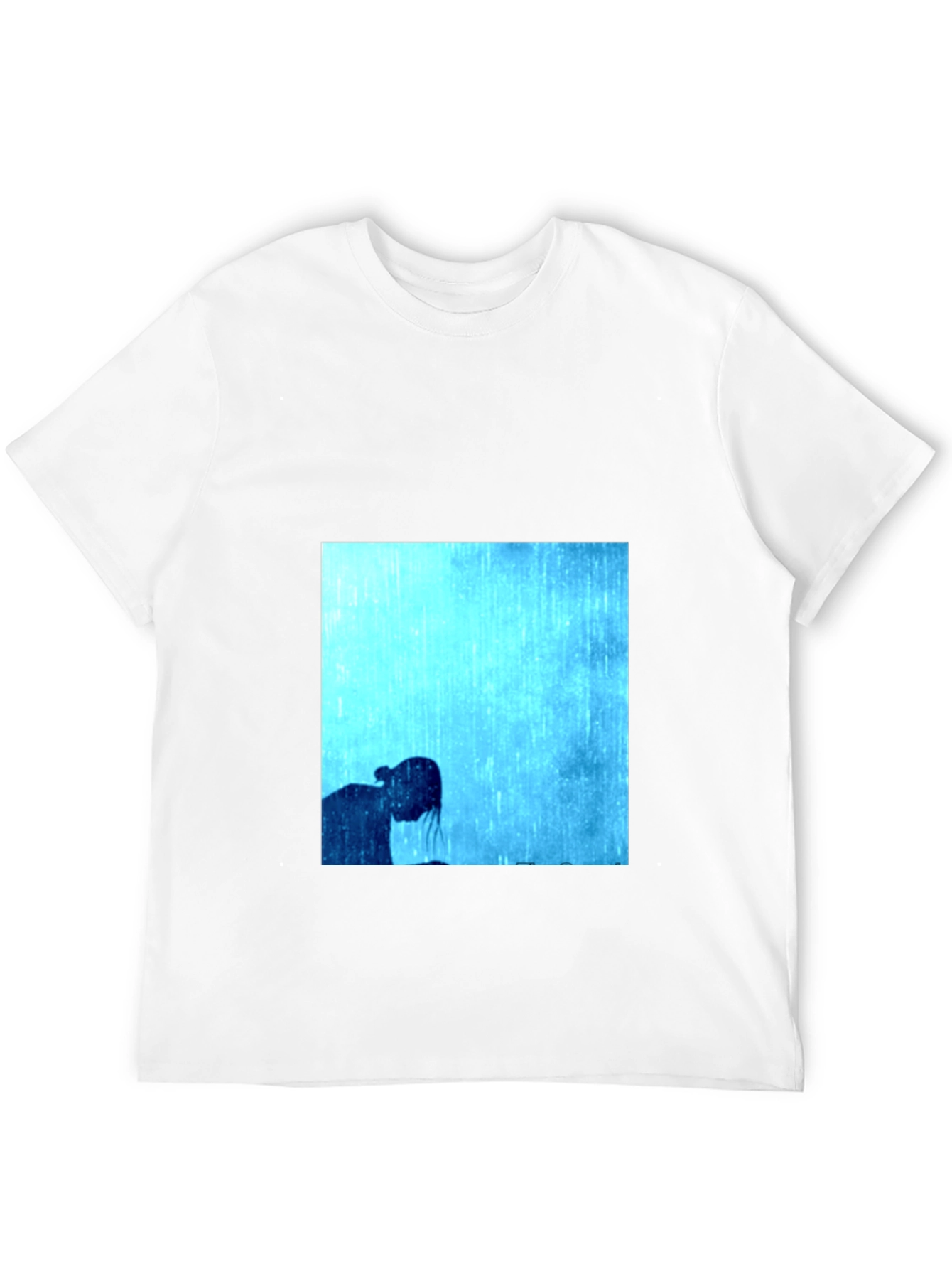 Black Rainy Day Silhouette Graphic Tee - Black view 12