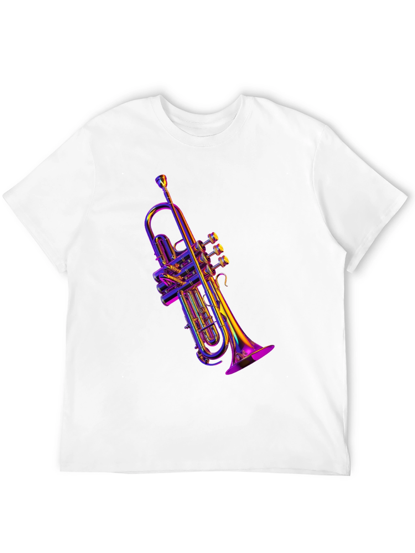 Black Neon Trumpet Graphic Tee - Musical Style view 12