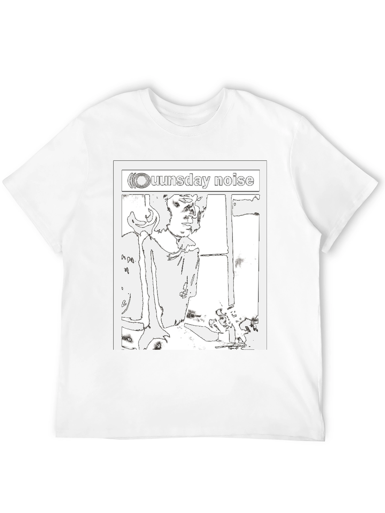 Black Ounsday Noise Graphic Tee - Edgy Design, Black Cotton view 12