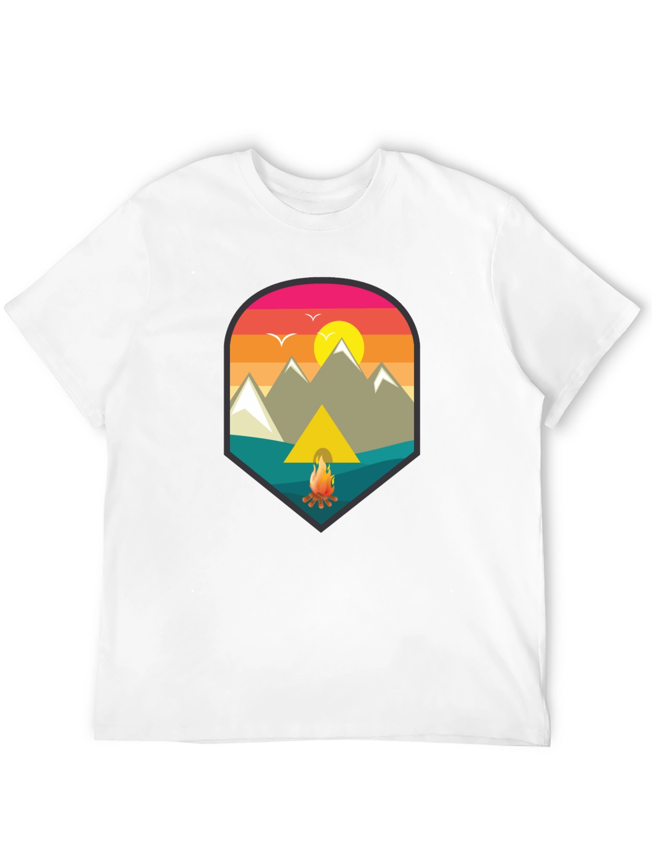 Black Camping Adventure Graphic Tee view 12