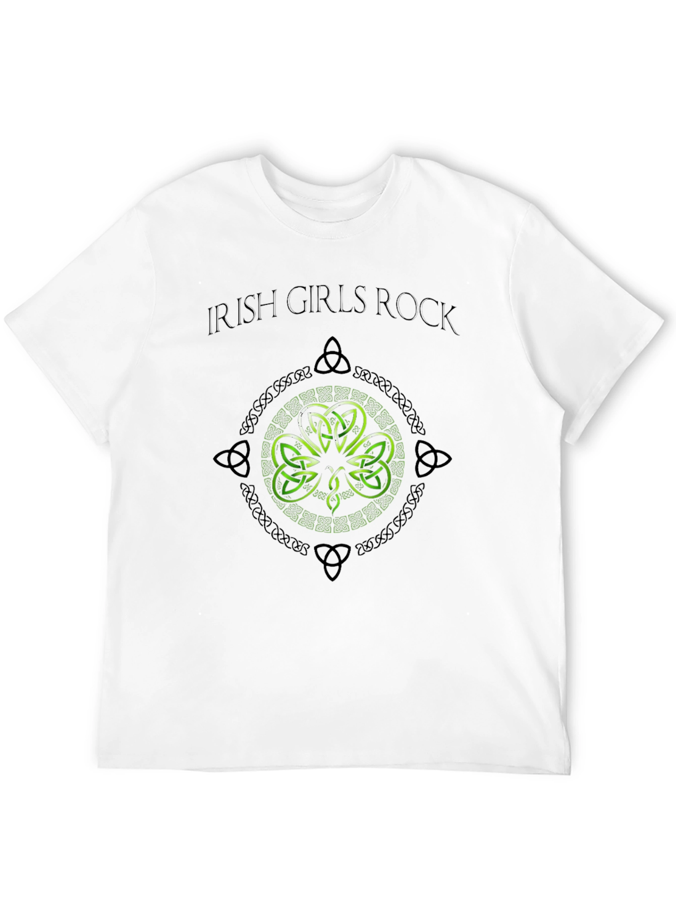Black Irish Girls Rock St. Patrick's Day Shamrock T-Shirt view 12